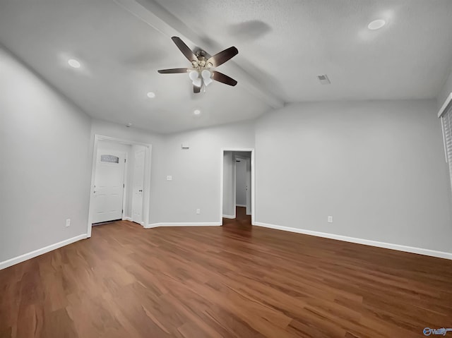 107 Patra Dr, Madison, AL 35758 - unfurnished living room featuring ceiling fan, wood finished floors, and recessed lighting