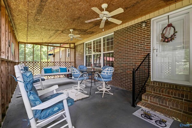 7250 County Road 113, Centre, AL 35960 - view of patio featuring ceiling fan and an outdoor hangout area