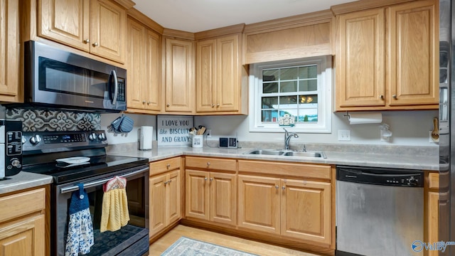 112 Bullard Rd, Hazel Green, AL 35750 - kitchen with stainless steel appliances, a sink, and light countertops