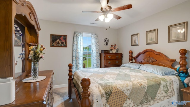 112 Bullard Rd, Hazel Green, AL 35750 - carpeted bedroom with baseboards and ceiling fan