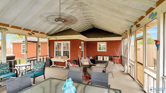 112 Bullard Rd, Hazel Green, AL 35750 - sunroom / solarium featuring outdoor lounge area, outdoor dining area, and plenty of natural light
