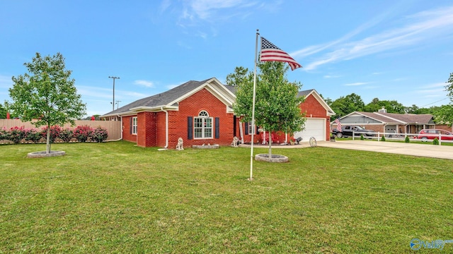 112 Bullard Rd, Hazel Green, AL 35750 - view of front of house with brick siding, concrete driveway, and an attached garage