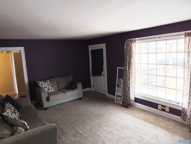 view of carpeted living room