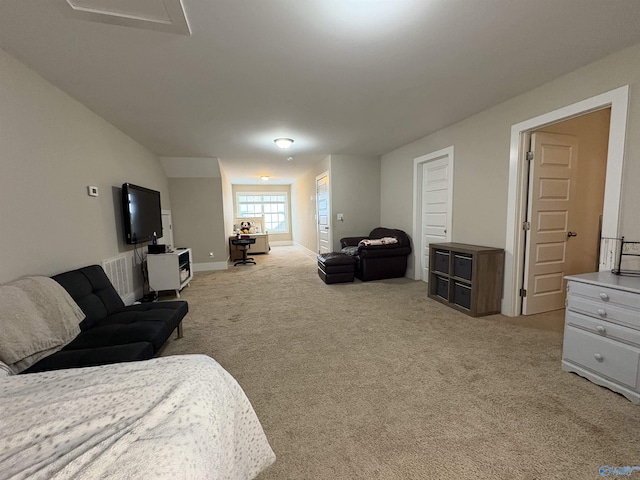 view of carpeted bedroom