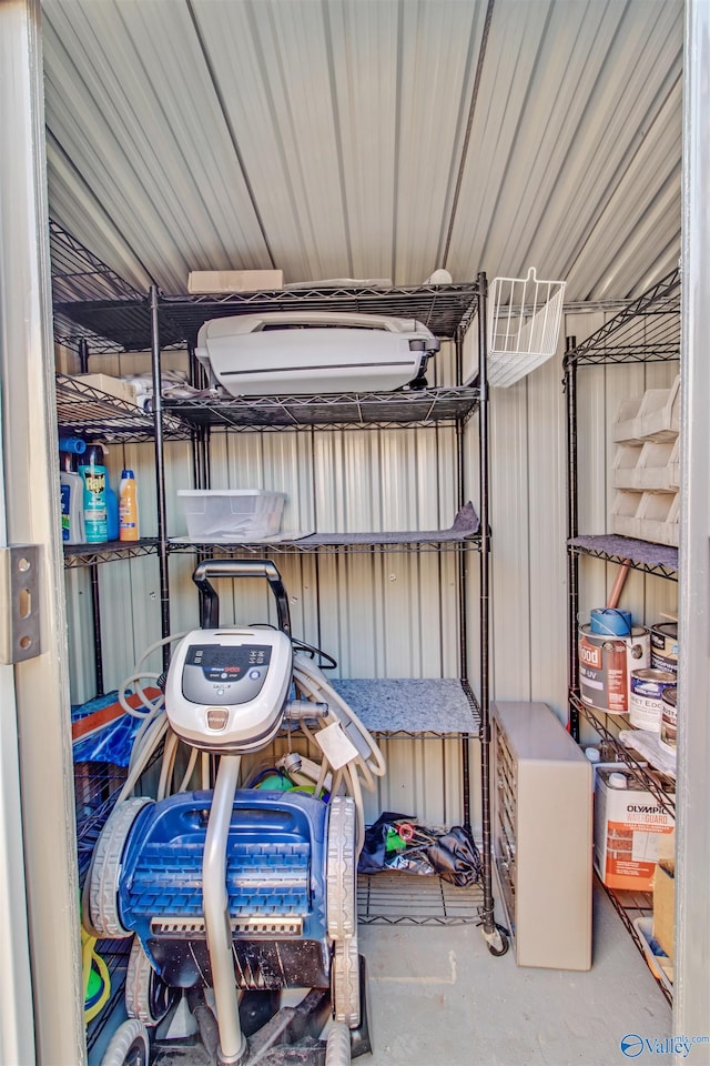 storage room featuring a garage