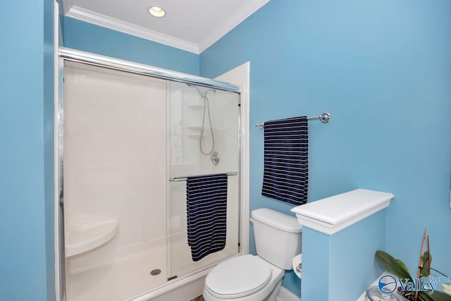 119 Autumn Cove Dr, Madison, AL 35756 - bathroom with a shower stall and crown molding