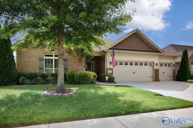 119 Autumn Cove Dr, Madison, AL 35756 - view of front facade with an attached garage, a front yard, and concrete driveway
