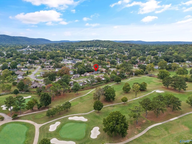 aerial view featuring a mountain view