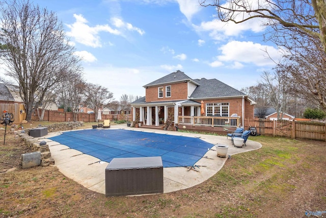 view of pool featuring a deck