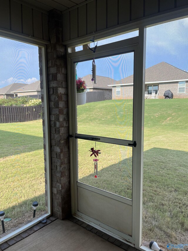 unfurnished sunroom with a healthy amount of sunlight