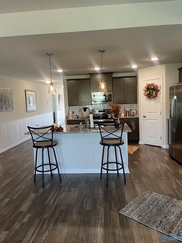 hall featuring dark hardwood / wood-style floors