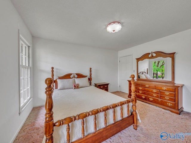 1913 Ruth St, Scottsboro, AL 35769 - carpeted bedroom with baseboards and a textured ceiling