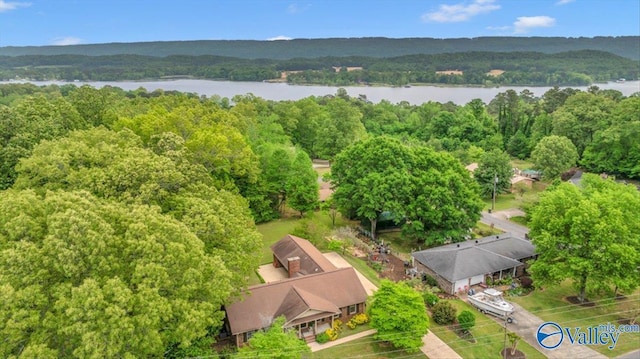 1913 Ruth St, Scottsboro, AL 35769 - bird's eye view featuring a water view and a wooded view