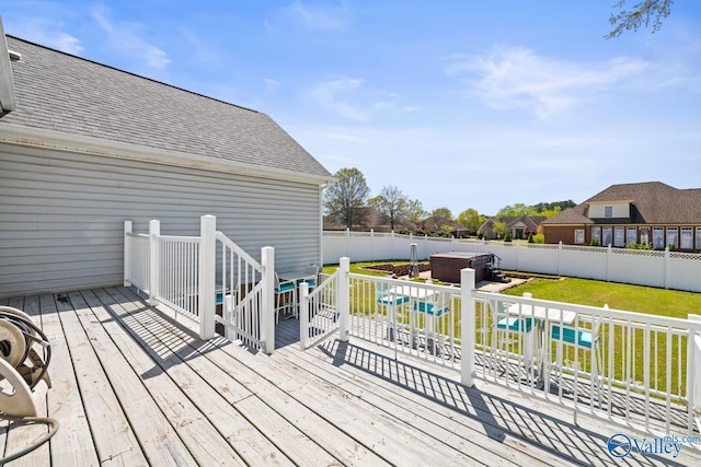 130 Kingswood Dr, Huntsville, AL 35806 - deck with a fenced backyard and a lawn
