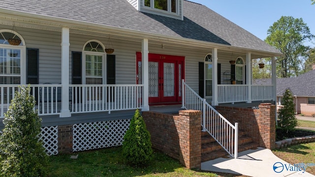 130 Kingswood Dr, Huntsville, AL 35806 - entrance to property with covered porch and roof with shingles