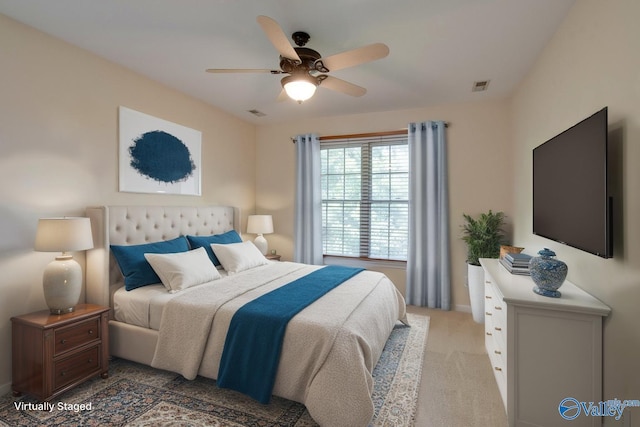 102 Twin Island Cir, Madison, AL 35758 - carpeted bedroom with ceiling fan and baseboards