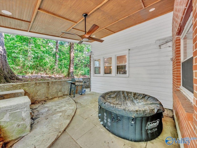 1901 Governors Dr SE, Huntsville, AL 35801 - view of patio / terrace with a ceiling fan and grilling area