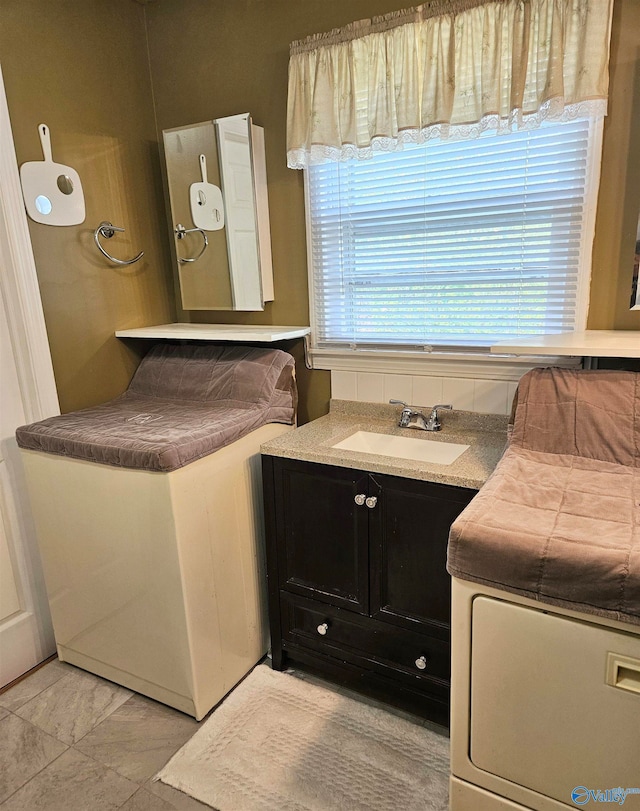 bathroom featuring vanity