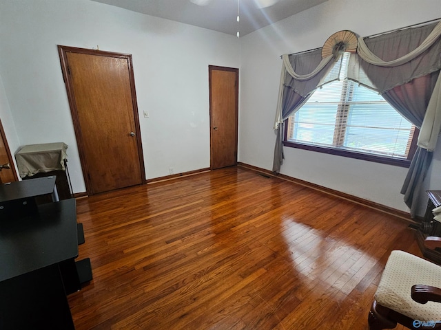 bedroom featuring hardwood / wood-style floors