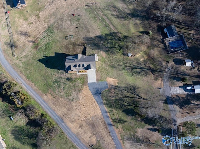 drone / aerial view featuring a rural view