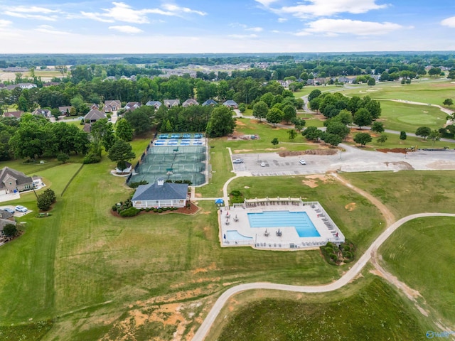 23245 Piney Creek Dr, Athens, AL 35613 - aerial view of property and surrounding area featuring a pool area