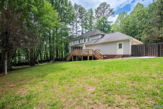 471 Oak Trl NE, Hartselle, AL 35640 - rear view of house featuring stairway, entry steps, and a deck