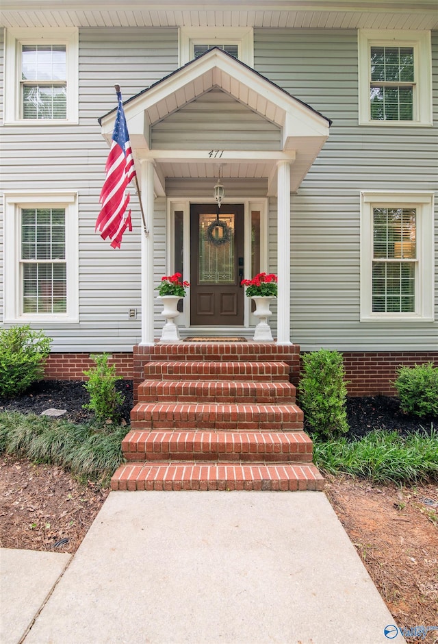 471 Oak Trl NE, Hartselle, AL 35640 - view of exterior entry featuring a porch