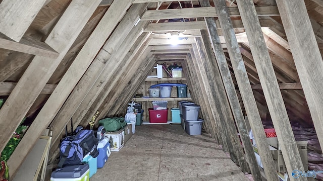 view of attic