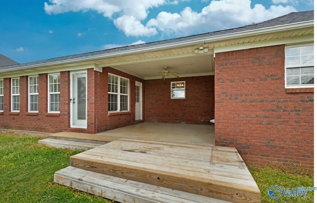 26560 Mill Creek Dr, Athens, AL 35613 - wooden deck with a ceiling fan