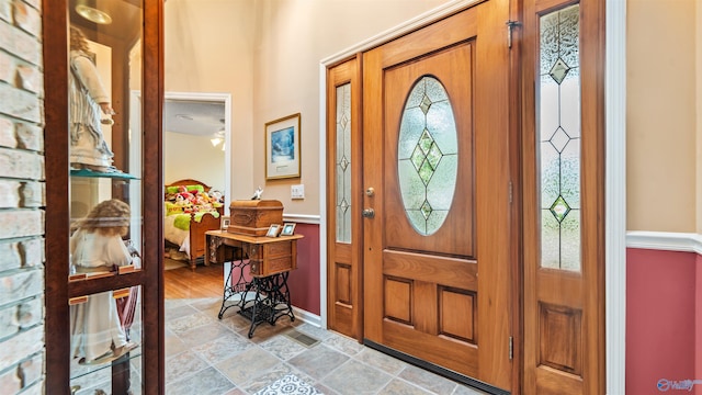 entryway featuring light hardwood / wood-style flooring