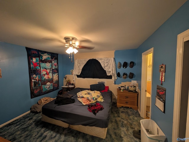 1350 W US Highway 278 W, Cullman, AL 35057 - carpeted bedroom featuring baseboards and a ceiling fan