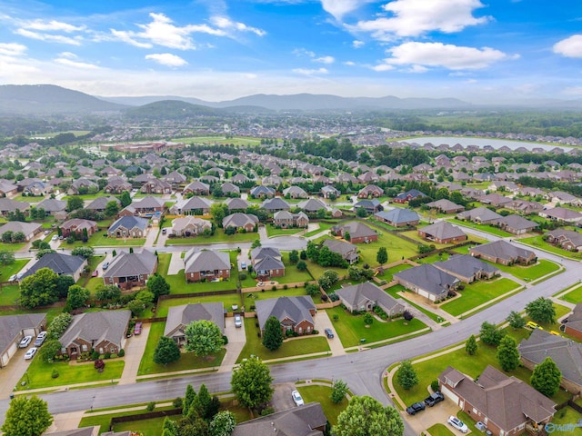 4513 Stone Park Cir, Owens Cross Roads, AL 35763 - aerial view of residential area with a water and mountain view