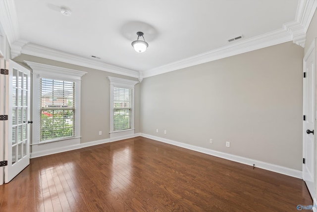 4513 Stone Park Cir, Owens Cross Roads, AL 35763 - unfurnished room with crown molding, hardwood / wood-style floors, and a smoke detector