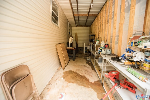 view of storage area