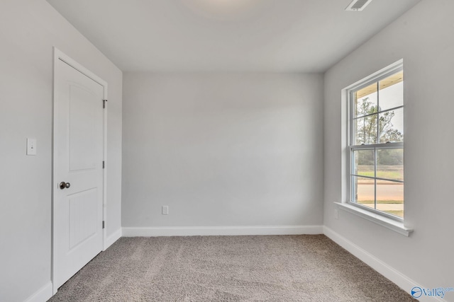 view of carpeted empty room