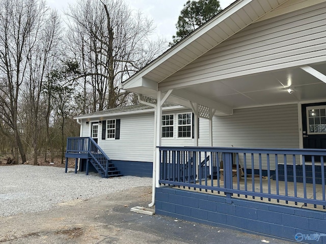 exterior space with a wooden deck