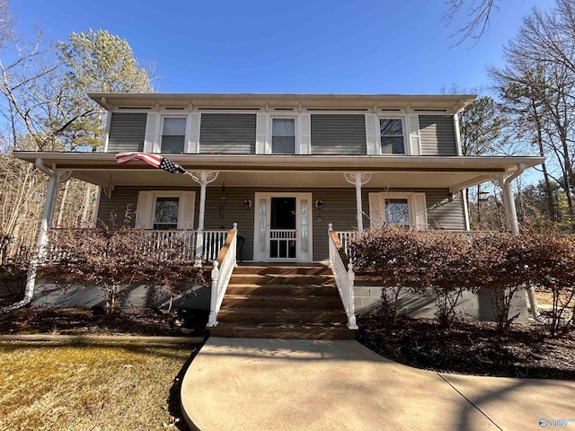 view of front of house with a porch