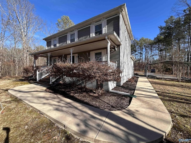 view of front of home with a porch