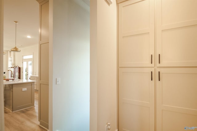 interior space featuring light hardwood / wood-style floors