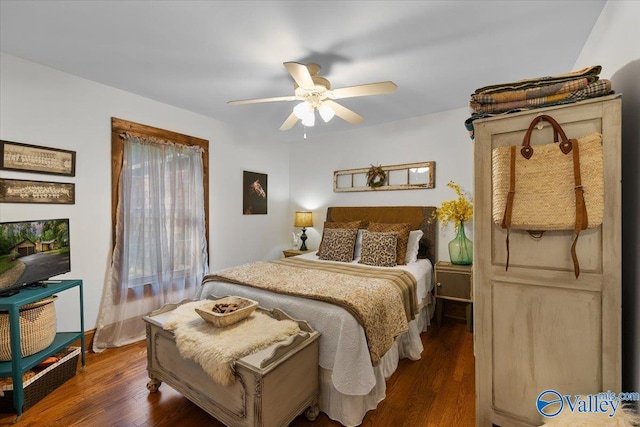 10161 US Highway 11, Springville, AL 35146 - bedroom with dark wood-type flooring and a ceiling fan