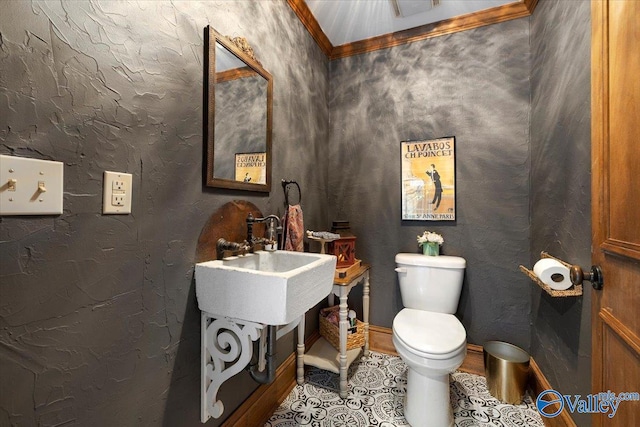 10161 US Highway 11, Springville, AL 35146 - bathroom with toilet, tile patterned floors, baseboards, and a sink