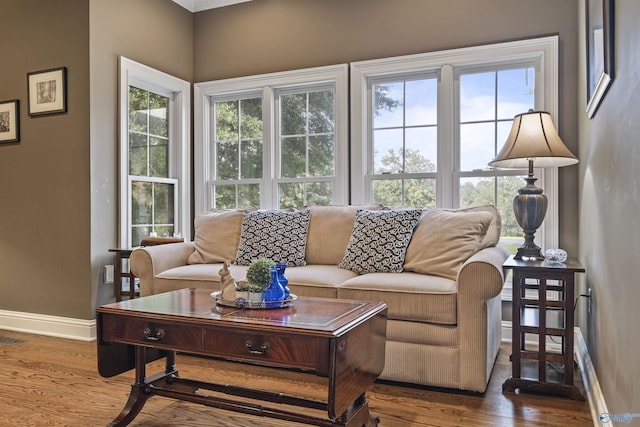 902 County Road 163, Centre, AL 35960 - living room with baseboards and wood finished floors
