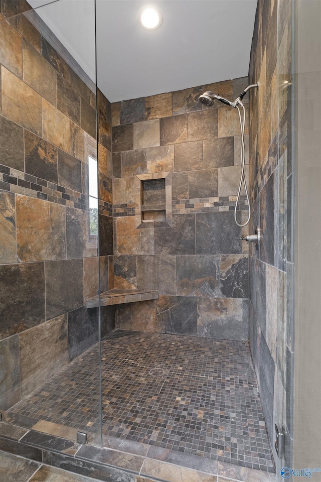 902 County Road 163, Centre, AL 35960 - full bath featuring a tile shower and recessed lighting