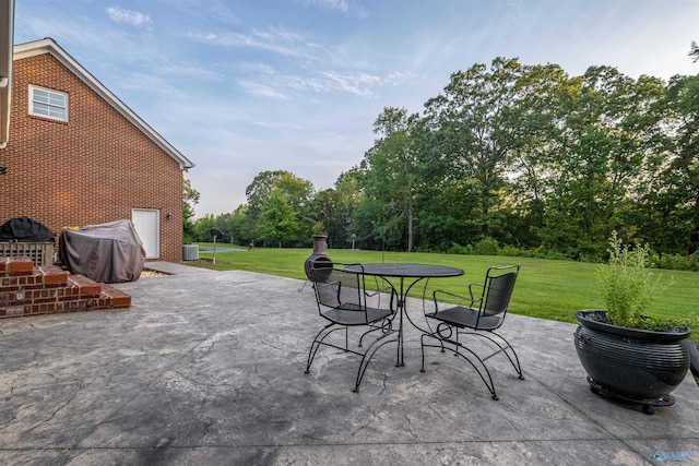 902 County Road 163, Centre, AL 35960 - view of patio / terrace featuring grilling area, outdoor dining space, and view of scattered trees