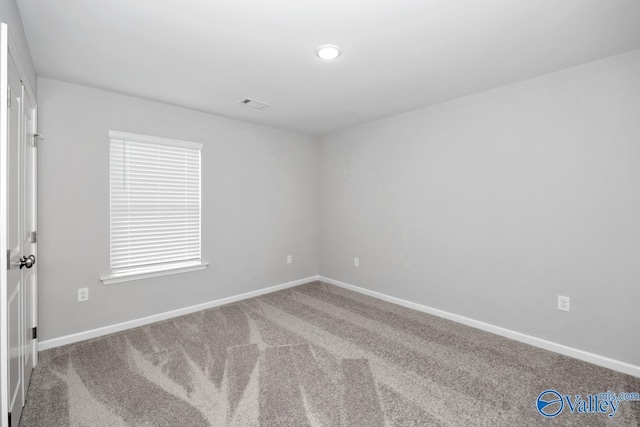 spare room featuring carpet floors