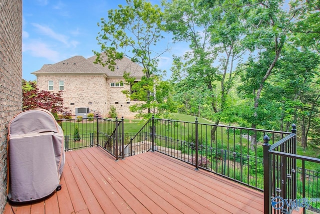 2833 High Mountain Rd NE, Huntsville, AL 35811 - wooden deck featuring a yard and grilling area