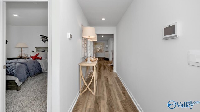 403 Jackson Point Cir, Huntsville, AL 35811 - corridor with wood finished floors and recessed lighting