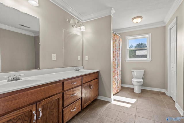 26150 Mooresville Rd, Elkmont, AL 35620 - full bathroom with a sink, ornamental molding, and toilet