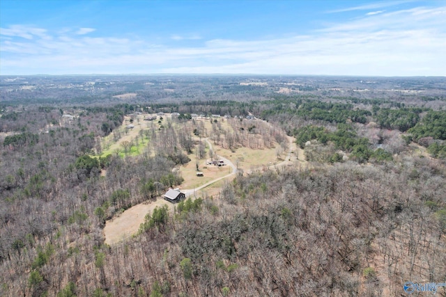 bird's eye view with a forest view