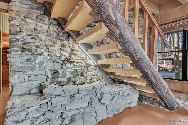 136 Higdon Rd, Falkville, AL 35622 - stairs with concrete floors